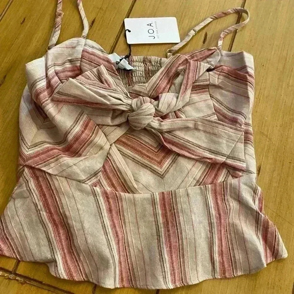 Anthropologie Women's Sleeveless Crop Stretchy Strappy knotted Sexy Summer Top M - Picture 1 of 12